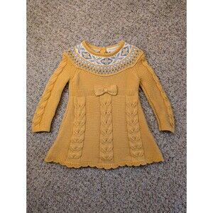 Baby Cynthia Rowley  Yellow/Gray Sweater Dress 3-6mths